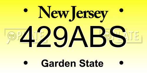 429ABS New Jersey License Plate