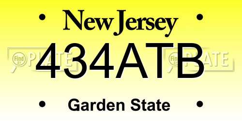 434ATB New Jersey License Plate