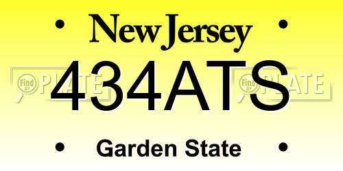 434ATS New Jersey License Plate