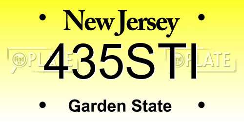 435STI New Jersey License Plate