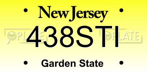 438STI New Jersey License Plate