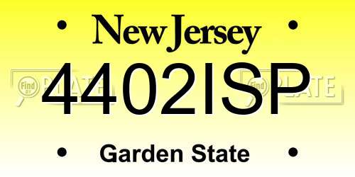 4402ISP New Jersey License Plate