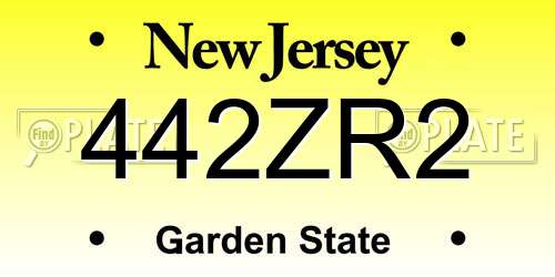 442ZR2 New Jersey License Plate