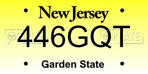 446GQT New Jersey License Plate
