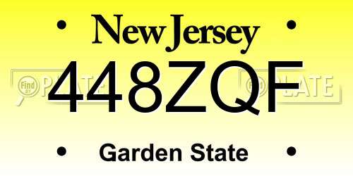 448ZQF New Jersey License Plate