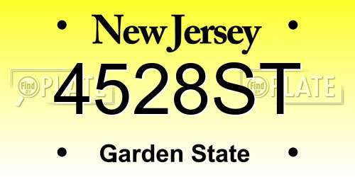 4528ST New Jersey License Plate