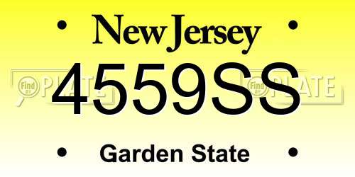 4559SS New Jersey License Plate