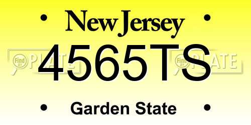 4565TS New Jersey License Plate