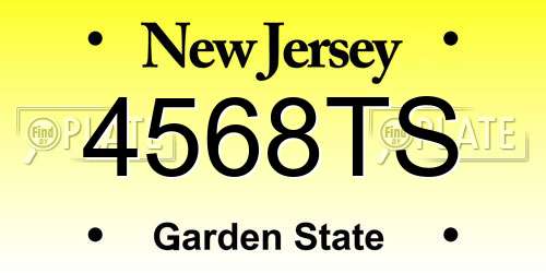 4568TS New Jersey License Plate