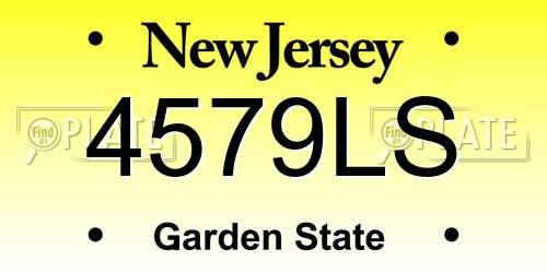 4579LS New Jersey License Plate