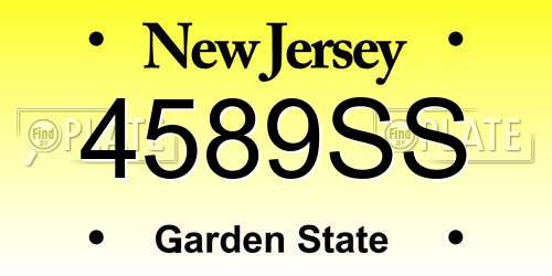 4589SS New Jersey License Plate