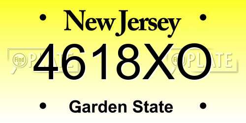 4618XO New Jersey License Plate