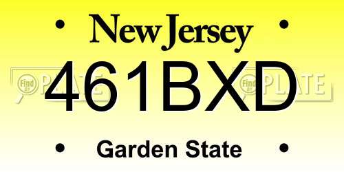 461BXD New Jersey License Plate