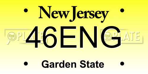 46ENG New Jersey License Plate