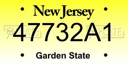47732A1 New Jersey License Plate