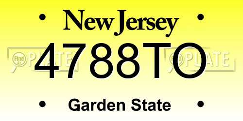 4788TO New Jersey License Plate