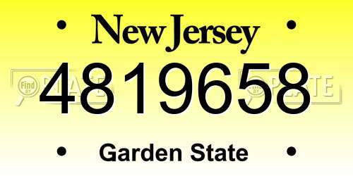4819658 New Jersey License Plate