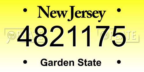 4821175 New Jersey License Plate