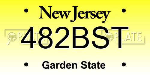 482BST New Jersey License Plate
