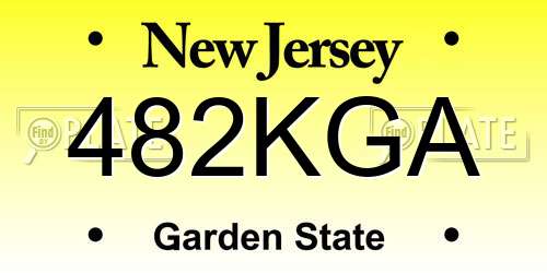 482KGA New Jersey License Plate
