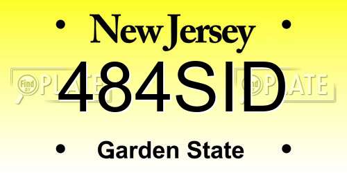 484SID New Jersey License Plate