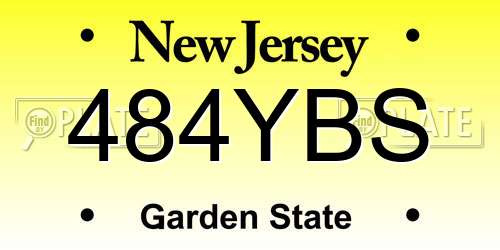 484YBS New Jersey License Plate