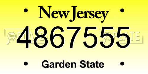 4867555 New Jersey License Plate