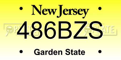 486BZS New Jersey License Plate