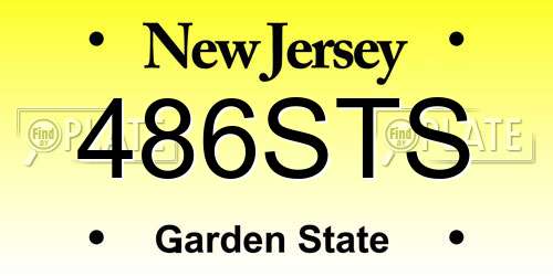 486STS New Jersey License Plate