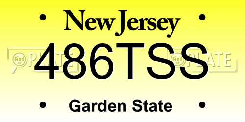 486TSS New Jersey License Plate
