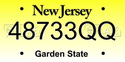 48733QQ New Jersey License Plate
