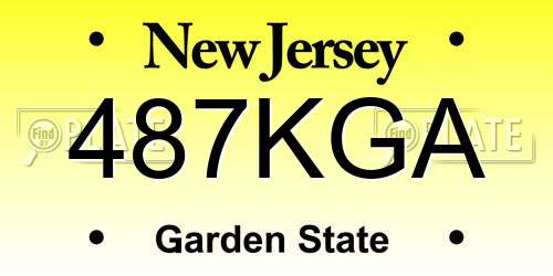 487KGA New Jersey License Plate