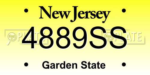 4889SS New Jersey License Plate