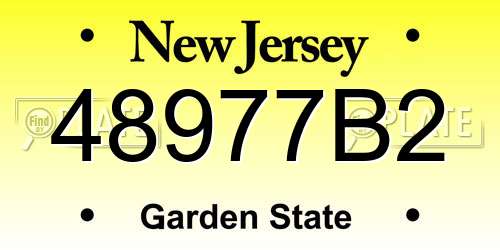 48977B2 New Jersey License Plate