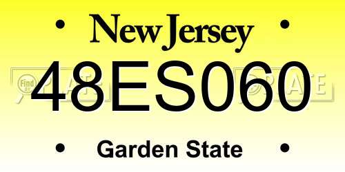 48ES060 New Jersey License Plate