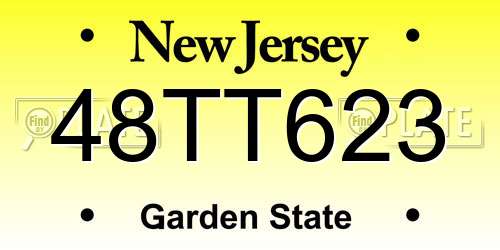 48TT623 New Jersey License Plate