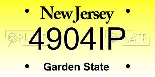 4904IP New Jersey License Plate