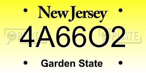 4A66O2 New Jersey License Plate