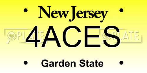 4ACES New Jersey License Plate