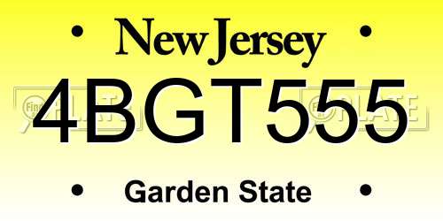 4BGT555 New Jersey License Plate