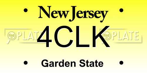 4CLK New Jersey License Plate