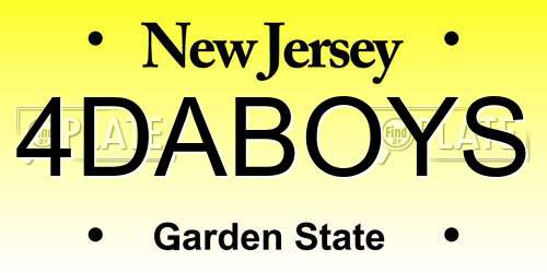 4DABOYS New Jersey License Plate
