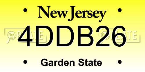 4DDB26 New Jersey License Plate
