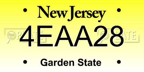 4EAA28 New Jersey License Plate