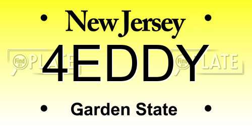 4EDDY New Jersey License Plate