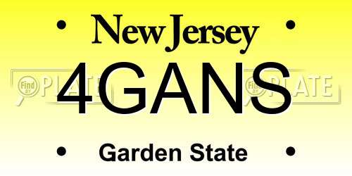 4GANS New Jersey License Plate