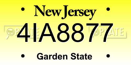 4IA8877 New Jersey License Plate