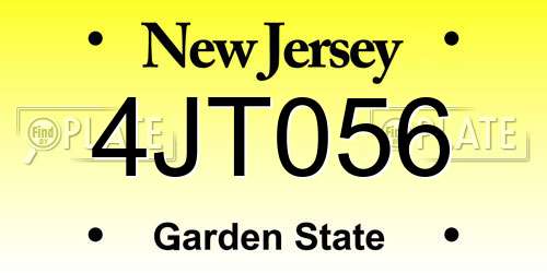 4JT056 New Jersey License Plate