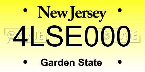 4LSE000 New Jersey License Plate