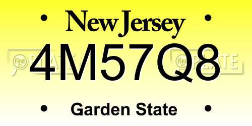 4M57Q8 New Jersey License Plate